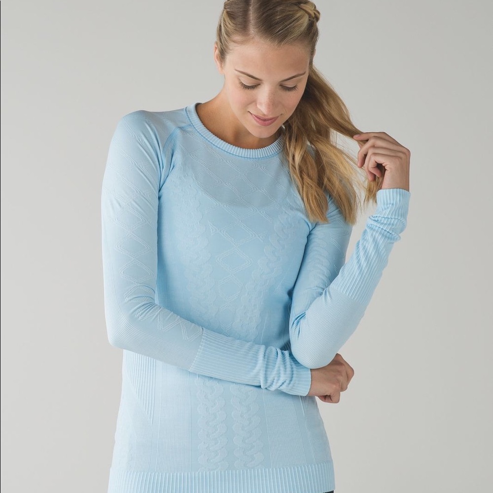 Lululemon Restless rest less PO caspian blue sz10